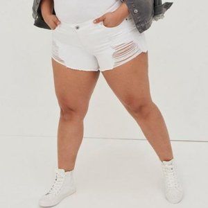 White Mid-Rise Shorts